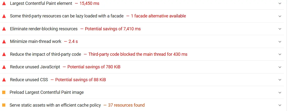 list error pada website